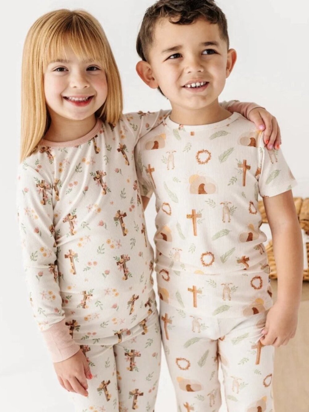 ✝️ NWT Birdie Bean Risen Ribbed 2-Piece Pajamas 9 / 10 ✝️